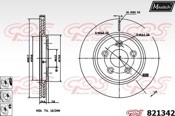 Maxtech 70200823 - Ремкомплект, гальмівний супорт avtolavka.club