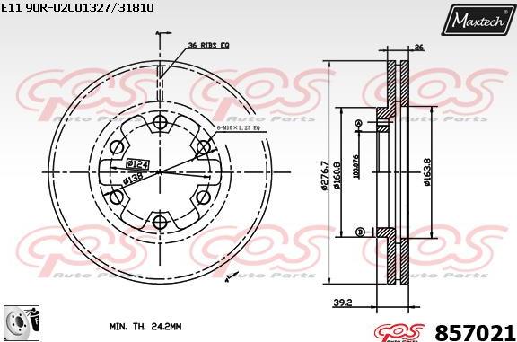 Maxtech 70200368 - Ремкомплект, гальмівний супорт avtolavka.club