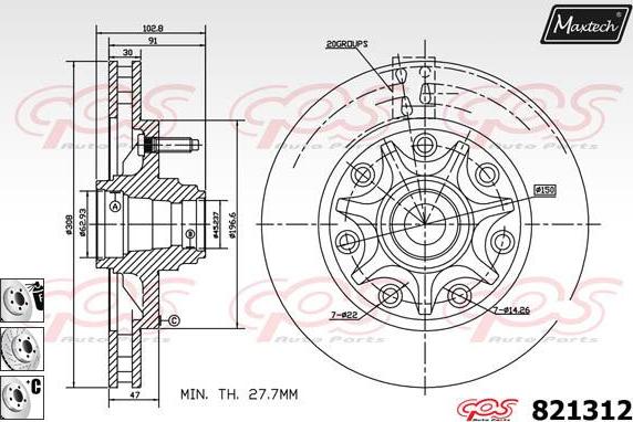 Maxtech 72930019 - Поршень, корпус скоби гальма avtolavka.club