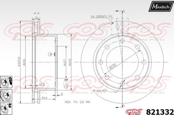 Maxtech 70200311 - Ремкомплект, гальмівний супорт avtolavka.club