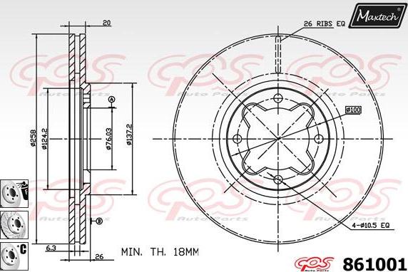 Maxtech 70200323 - Ремкомплект, гальмівний супорт avtolavka.club