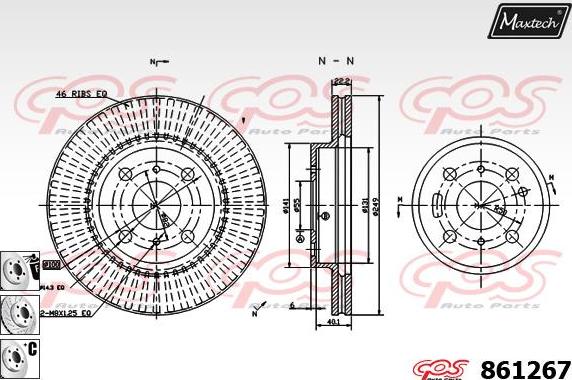 Maxtech 861253 - Гальмівний диск avtolavka.club