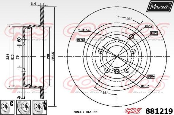 Maxtech 70200257 - Ремкомплект, гальмівний супорт avtolavka.club