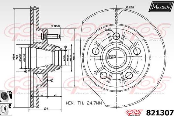 Maxtech 70200264 - Ремкомплект, гальмівний супорт avtolavka.club