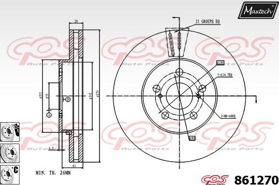 Maxtech 70200217 - Ремкомплект, гальмівний супорт avtolavka.club