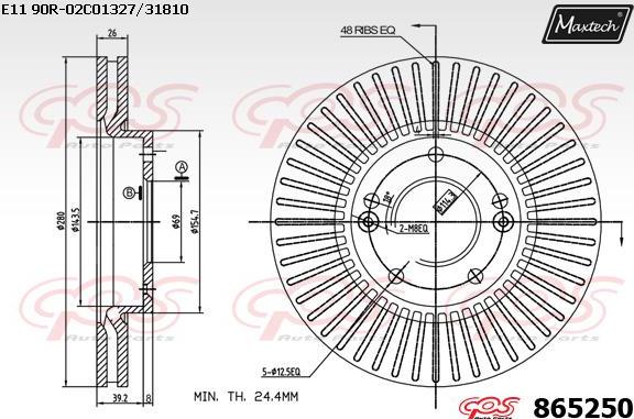 Maxtech 70200284 - Ремкомплект, гальмівний супорт avtolavka.club