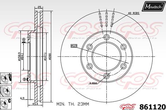 Maxtech 70200238 - Ремкомплект, гальмівний супорт avtolavka.club