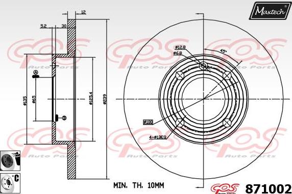 Maxtech 70200224 - Ремкомплект, гальмівний супорт avtolavka.club