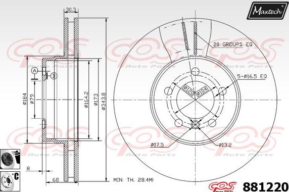 Maxtech 70200220 - Ремкомплект, гальмівний супорт avtolavka.club