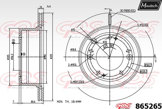 Maxtech 70200744 - Ремкомплект, гальмівний супорт avtolavka.club