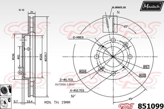 Maxtech 70203044 - Ремкомплект, гальмівний супорт avtolavka.club