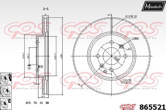 Maxtech 873510 - Гальмівний диск avtolavka.club