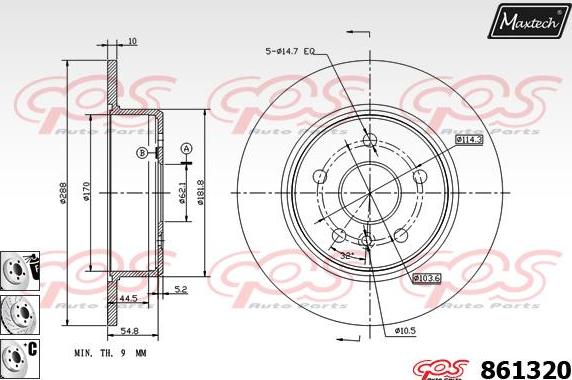 Maxtech 70203039 - Ремкомплект, гальмівний супорт avtolavka.club