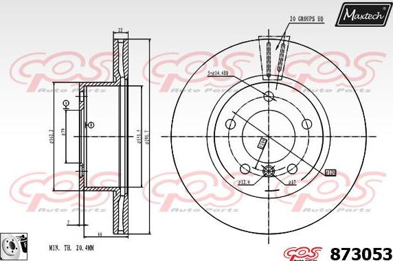 Maxtech 71810065 - Направляючий болт, корпус скоби гальма avtolavka.club