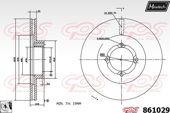 Maxtech 71810003 - Направляючий болт, корпус скоби гальма avtolavka.club