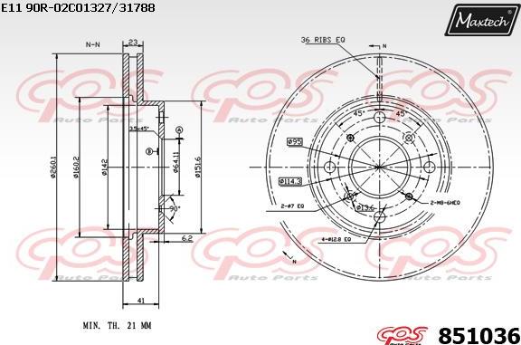 Maxtech 71810144 - Направляючий болт, корпус скоби гальма avtolavka.club