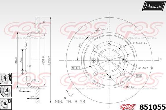 Maxtech 71810165 - Направляючий болт, корпус скоби гальма avtolavka.club