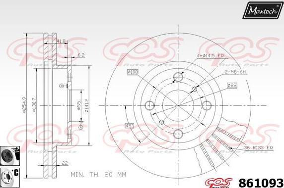 Maxtech 71810173 - Направляючий болт, корпус скоби гальма avtolavka.club