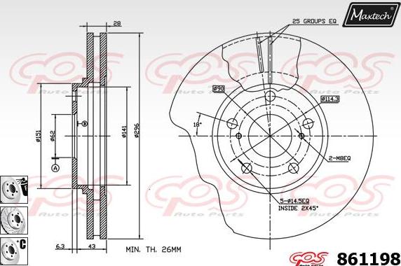 Maxtech 72944015 - Поршень, корпус скоби гальма avtolavka.club