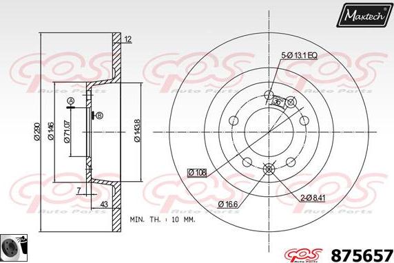 Maxtech 72944016 - Поршень, корпус скоби гальма avtolavka.club