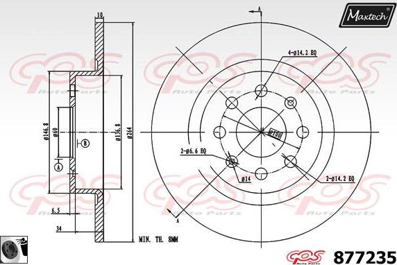 Maxtech 72945016 - Поршень, корпус скоби гальма avtolavka.club