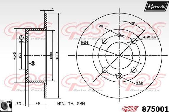 Maxtech 72946007 - Поршень, корпус скоби гальма avtolavka.club