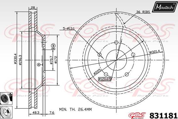 Maxtech 72940040 - Поршень, корпус скоби гальма avtolavka.club