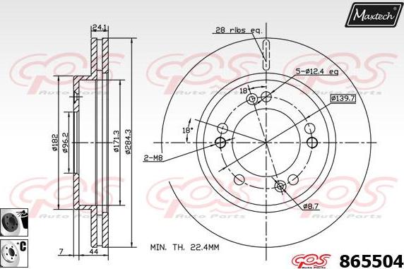 Maxtech 72940017 - Поршень, корпус скоби гальма avtolavka.club