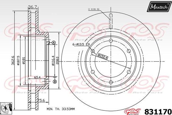 Maxtech 72940038 - Поршень, корпус скоби гальма avtolavka.club