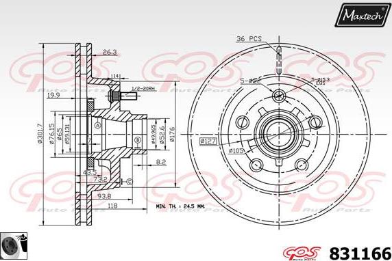 Maxtech 72940037 - Поршень, корпус скоби гальма avtolavka.club