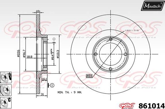 Maxtech 871041 - Гальмівний диск avtolavka.club