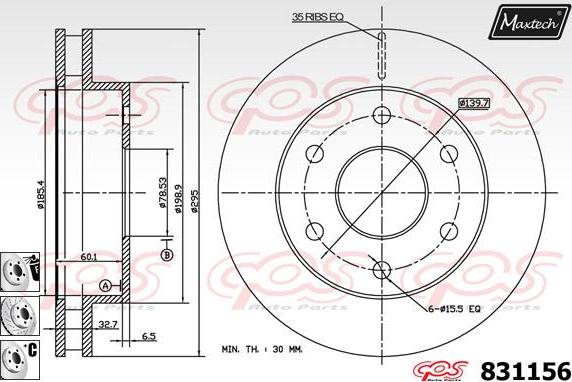 Maxtech 857148 - Гальмівний диск avtolavka.club