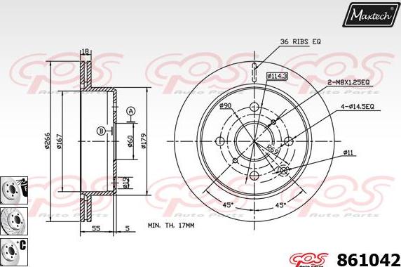 Maxtech 873562 - Гальмівний диск avtolavka.club