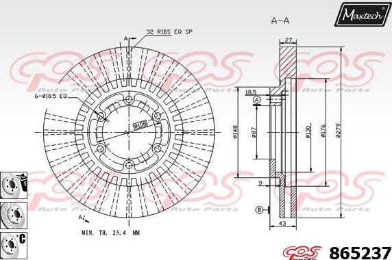 Maxtech 72943015 - Поршень, корпус скоби гальма avtolavka.club