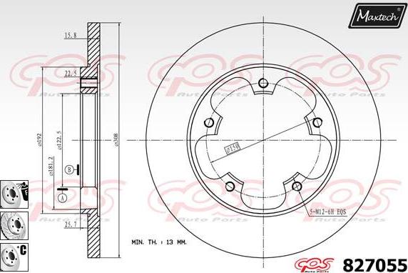 Maxtech 821192 - Гальмівний диск avtolavka.club