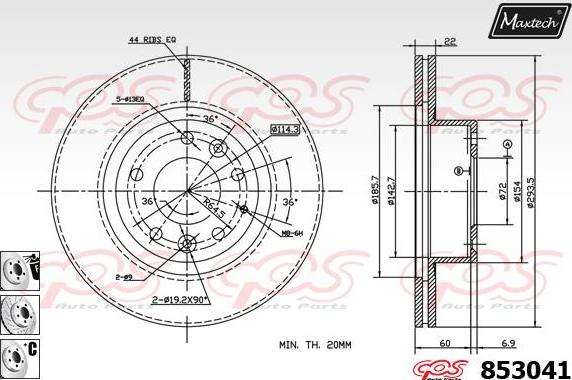 Maxtech 72954043 - Поршень, корпус скоби гальма avtolavka.club