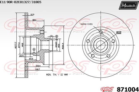 Maxtech 72954004 - Поршень, корпус скоби гальма avtolavka.club