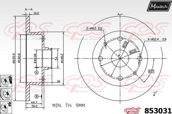 Maxtech 72954019 - Поршень, корпус скоби гальма avtolavka.club