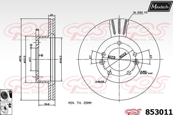 Maxtech 72954034 - Поршень, корпус скоби гальма avtolavka.club