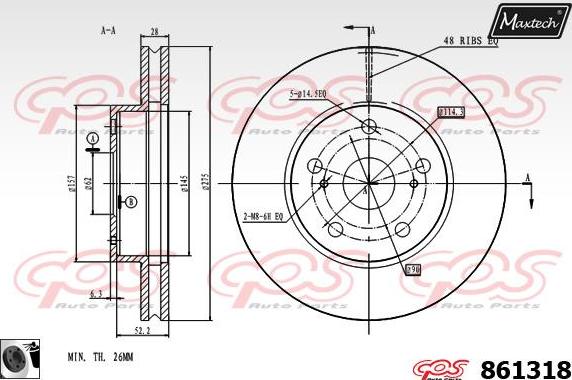 Maxtech 72954072 - Поршень, корпус скоби гальма avtolavka.club