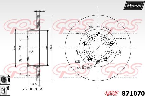 Maxtech 72952003 - Поршень, корпус скоби гальма avtolavka.club