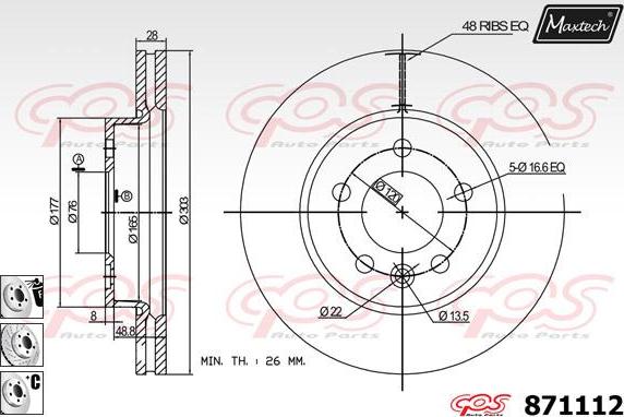 Maxtech 72957014 - Поршень, корпус скоби гальма avtolavka.club