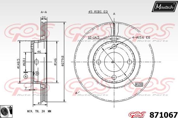 Maxtech 72957013 - Поршень, корпус скоби гальма avtolavka.club