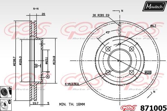 Maxtech 72957030 - Поршень, корпус скоби гальма avtolavka.club