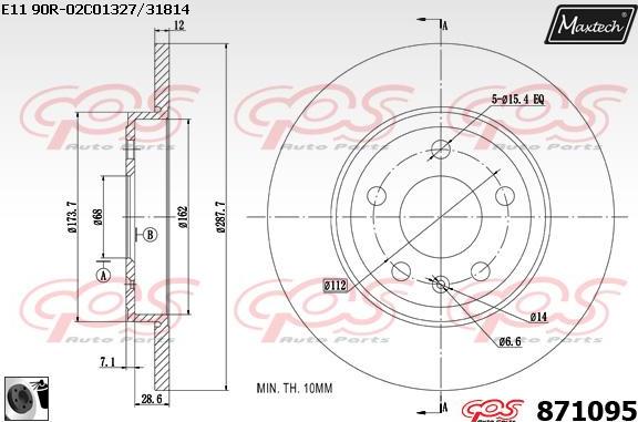 Maxtech 72957032 - Поршень, корпус скоби гальма avtolavka.club