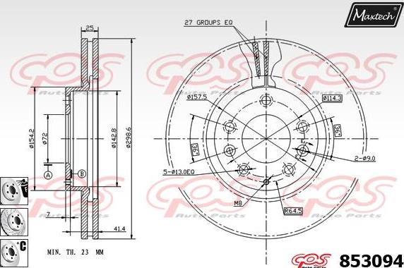 Maxtech 72957031 - Поршень, корпус скоби гальма avtolavka.club