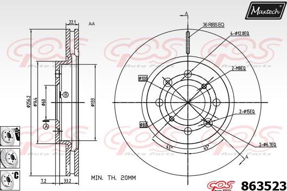 Maxtech 72966001 - Поршень, корпус скоби гальма avtolavka.club