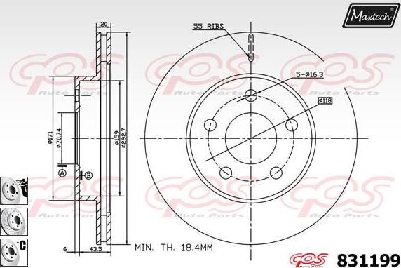 Maxtech 827032 - Гальмівний диск avtolavka.club