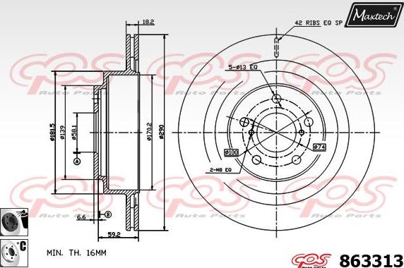 Maxtech 72960011 - Поршень, корпус скоби гальма avtolavka.club