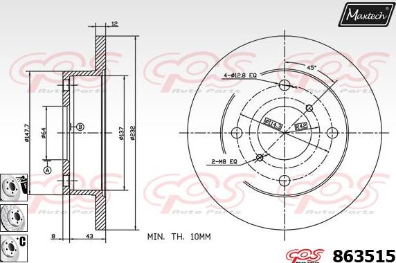 Maxtech 72960028 - Поршень, корпус скоби гальма avtolavka.club